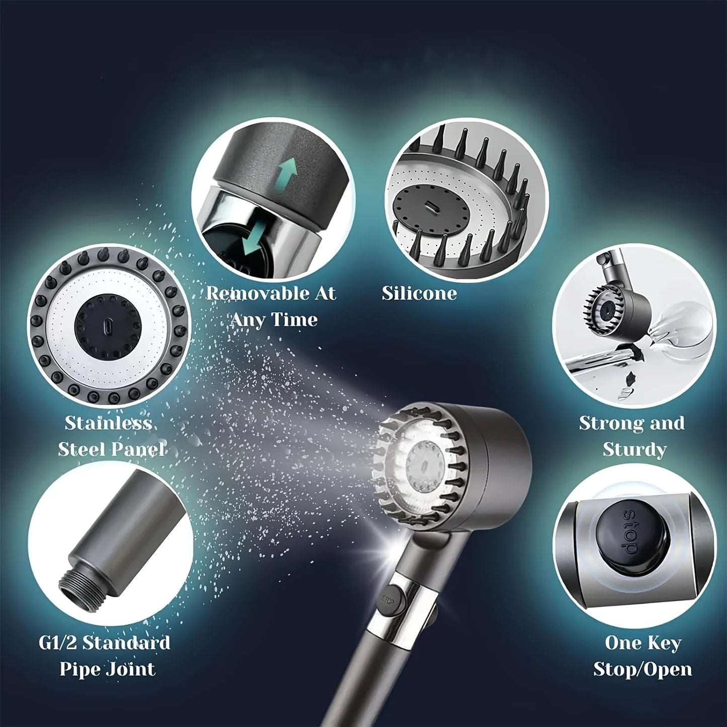 Rainelle™ Filtered Shower Head — Hard Water Filter for Softer Skin & Healthier Hair